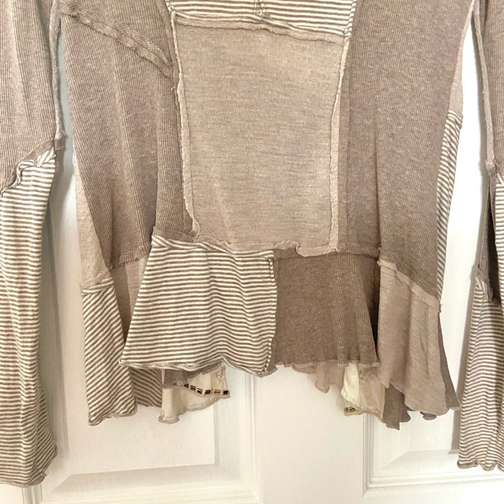 Anthro Patchwork Beaded Lightweight Cardigan. Med. - image 6